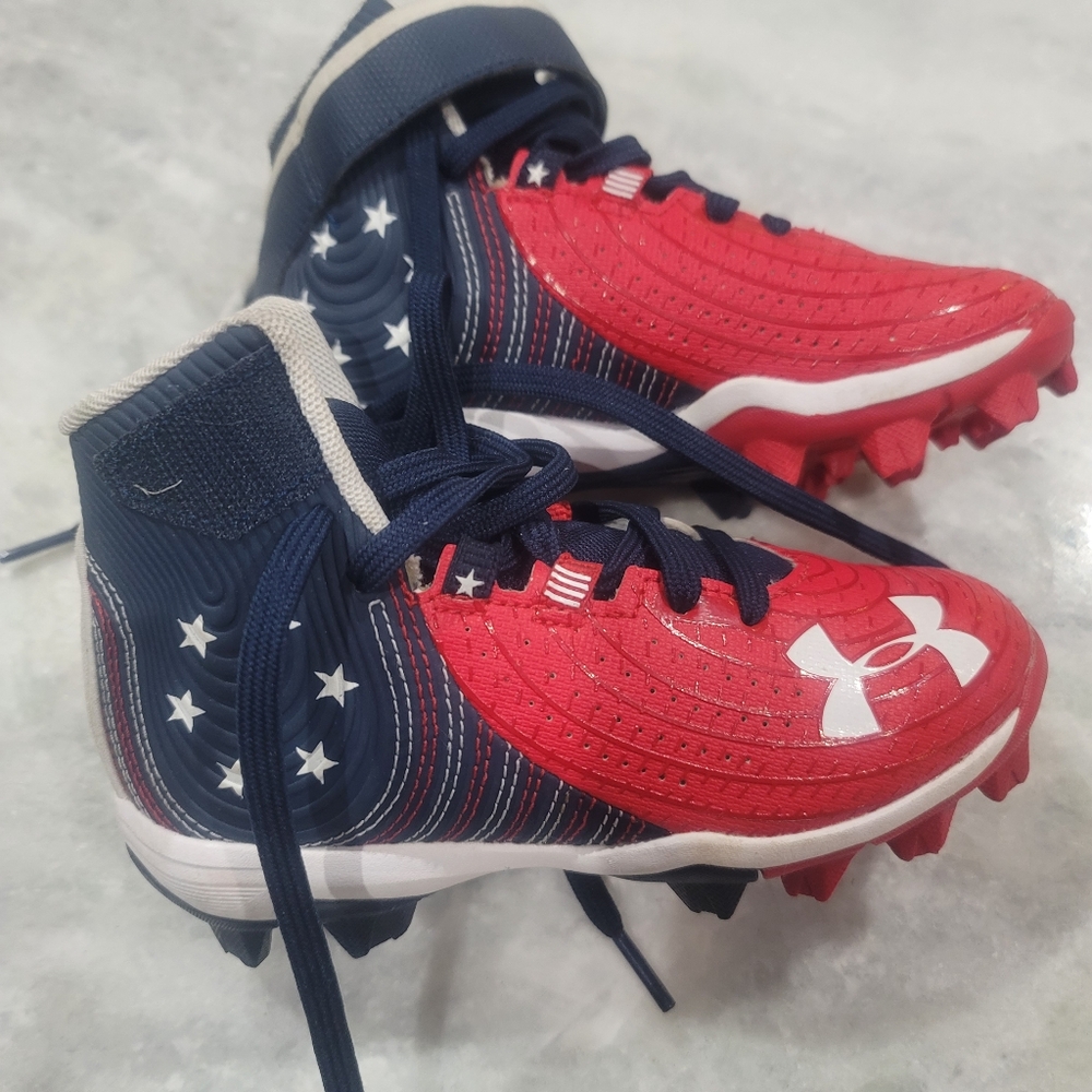 Under Armour Youth High Top Cleats 1K - Picture 8 of 10